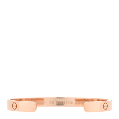 Cartier 18K Pink Gold LOVE Cuff Bracelet 18 2 of 4