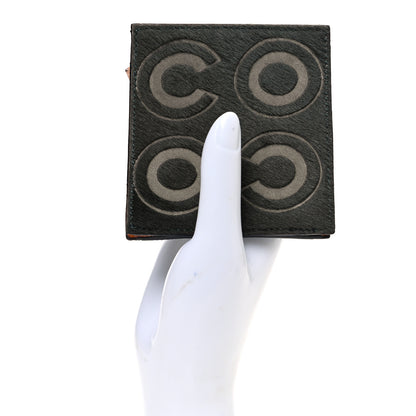 Chanel Pony Hair CocoDouble Key Pouch Green Rose 2 of 7