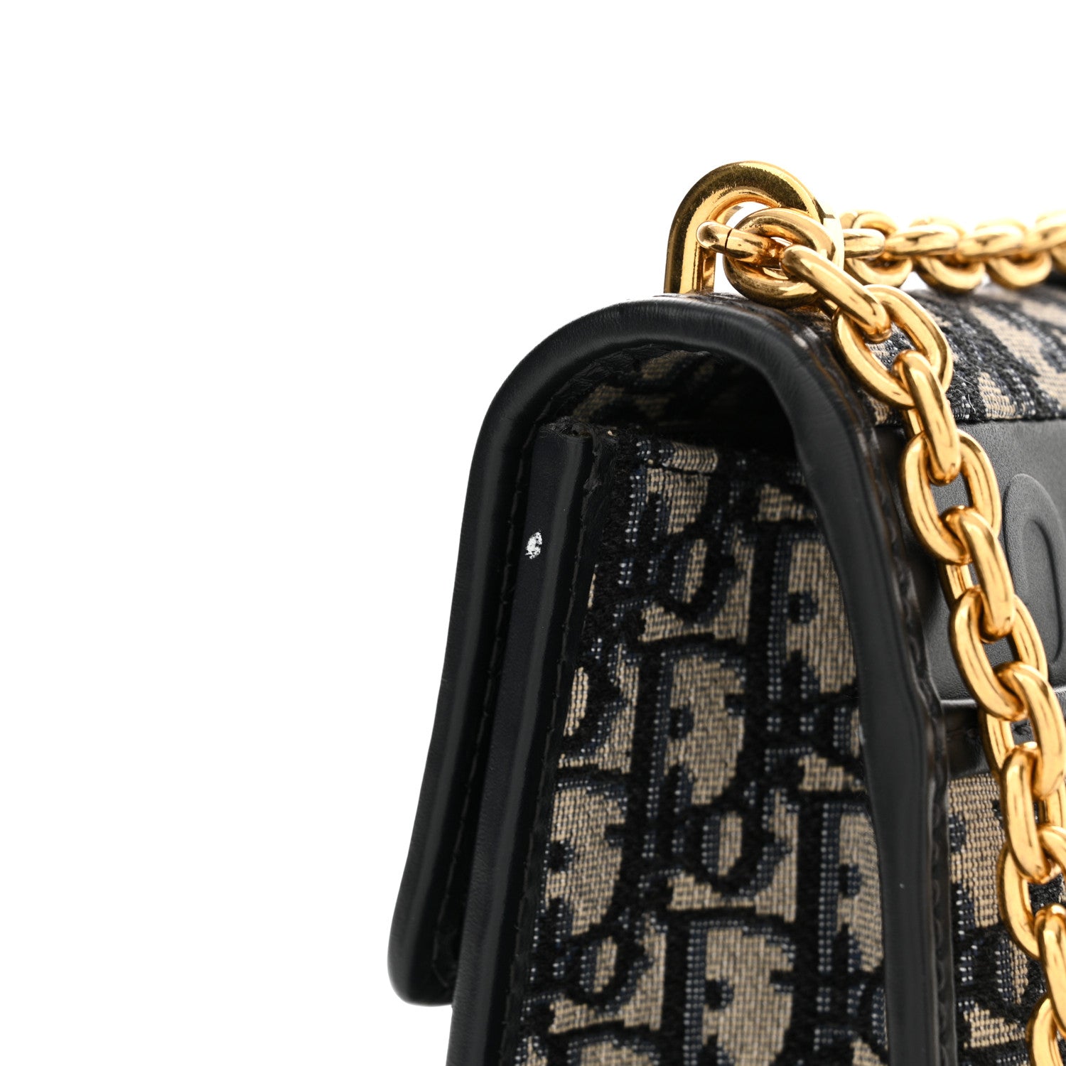 Christian Dior Oblique 30 Montaigne Chain Flap Bag Blue 13 of 13