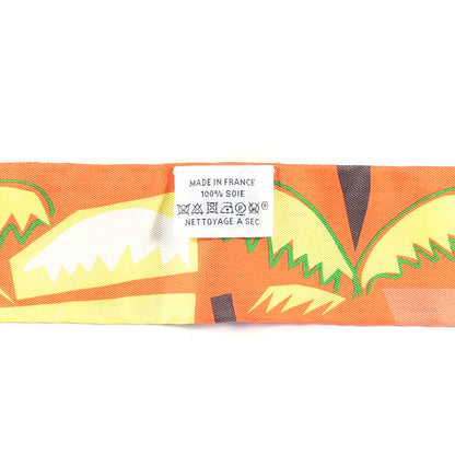 Hermes Silk Sea Surf and Fun Twilly Orange Jaune Camel 3 of 3
