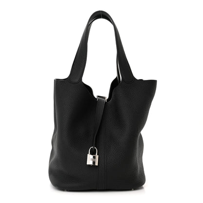 Hermes Taurillon Clemence Picotin Lock 26 GM Black 1 of 11