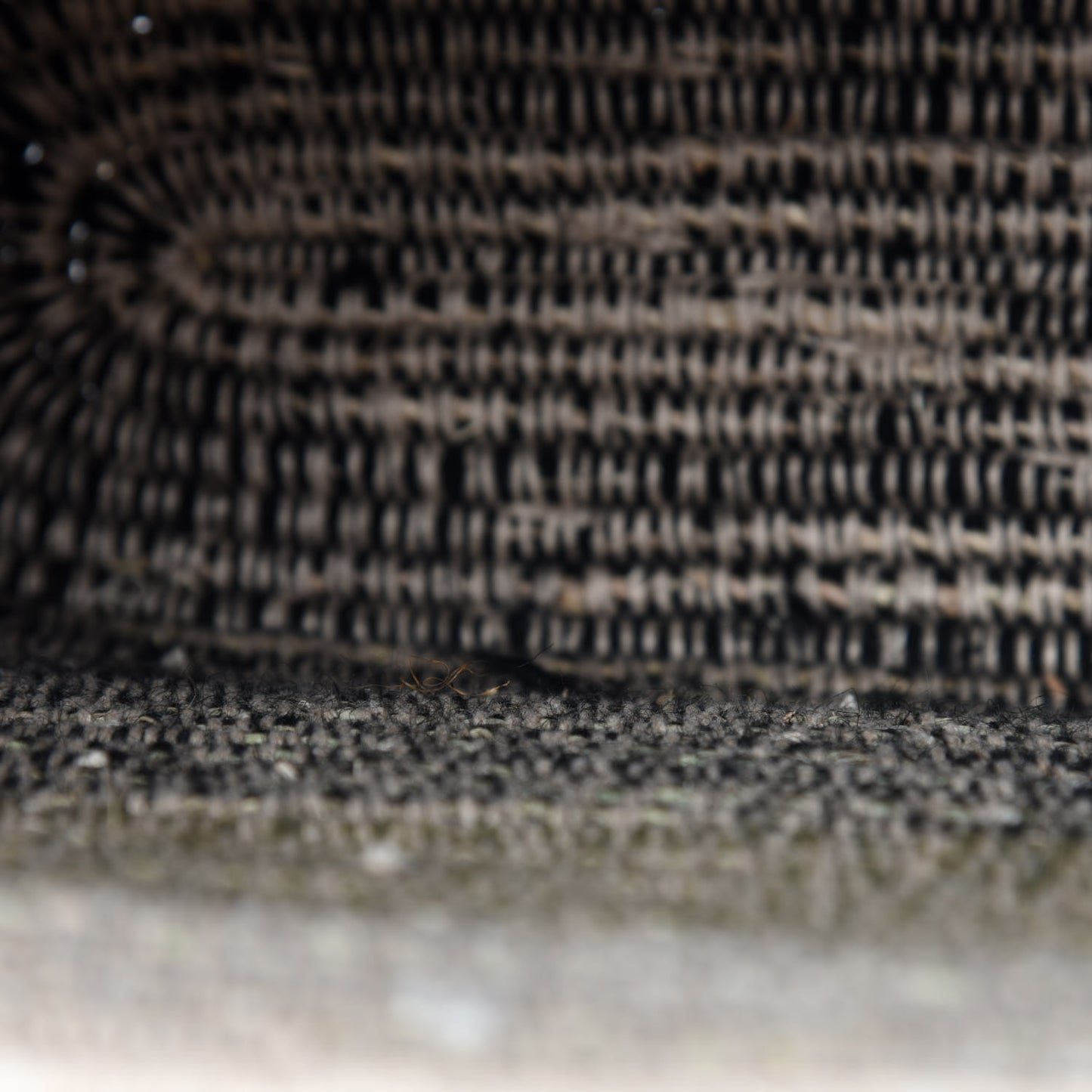 Textile Calfskin Small Square Basket Tote Bag Tan Black