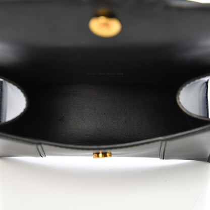 Balenciaga Shiny Box Calfskin Hourglass Top Handle Bag XS Black 4 of 14