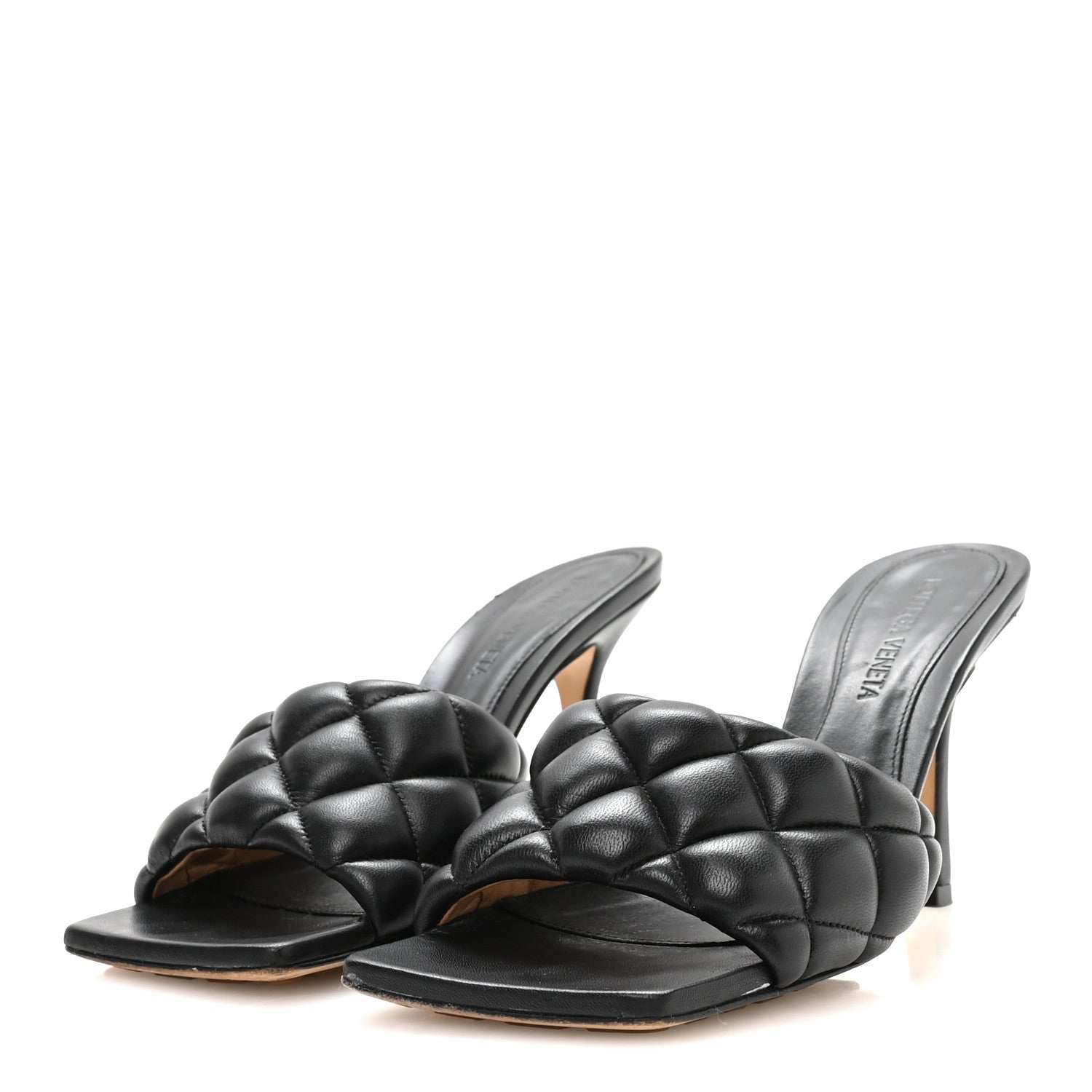 Bottega Veneta Nappa Matelasse Padded Mule Sandals 36 Black 4 of 7
