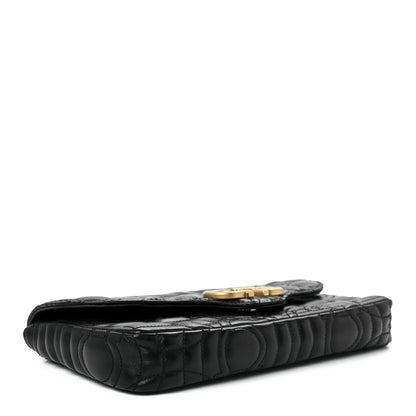 Salvatore Ferragamo Calfskin Quilted Gancini Mini Bag Black 4 of 11