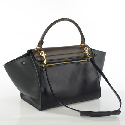 Celine Smooth Calfskin Medium Tri-Color Trapeze Anthracite 3 of 7