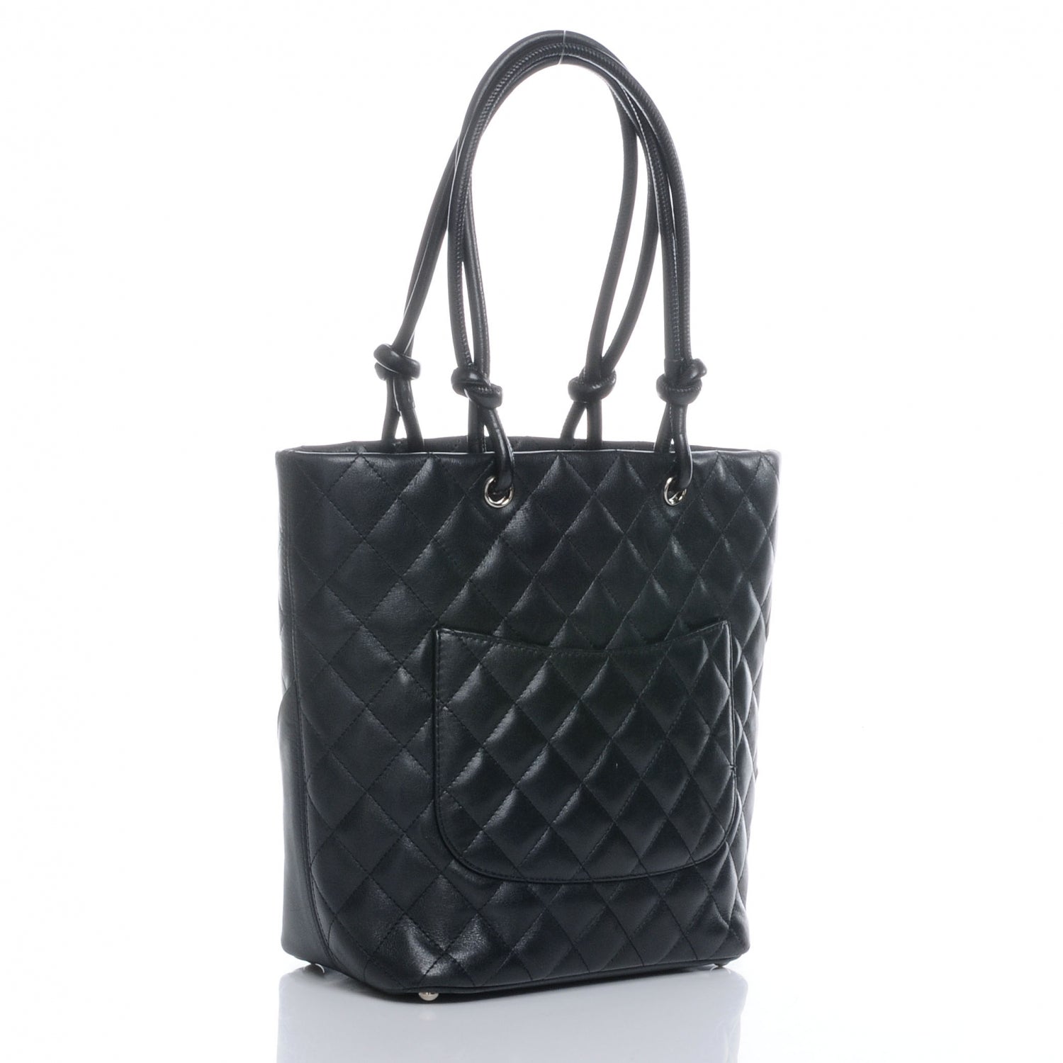 Chanel Calfskin Quilted Medium Cambon Black White 3 of 8