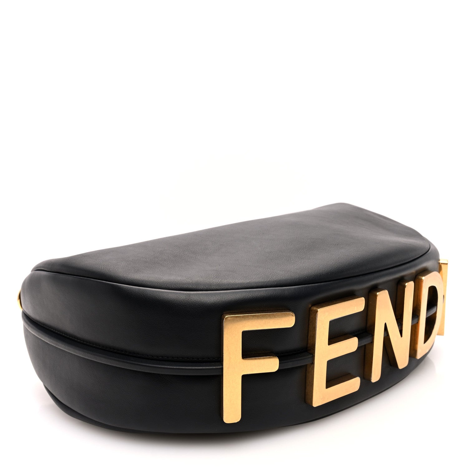Fendi Vitello Grace Matte Medium Fendigraphy Hobo Bag Black 4 of 10