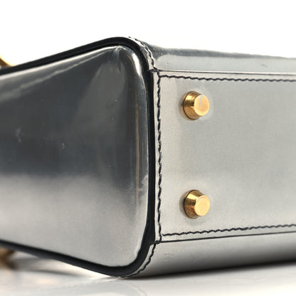 Christian Dior Metallic Glazed Calfskin Mini Lady Dior Silver 9 of 13