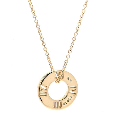 Tiffany 18K Yellow Gold Diamond Atlas Pierced Pendant Necklace 4 of 7