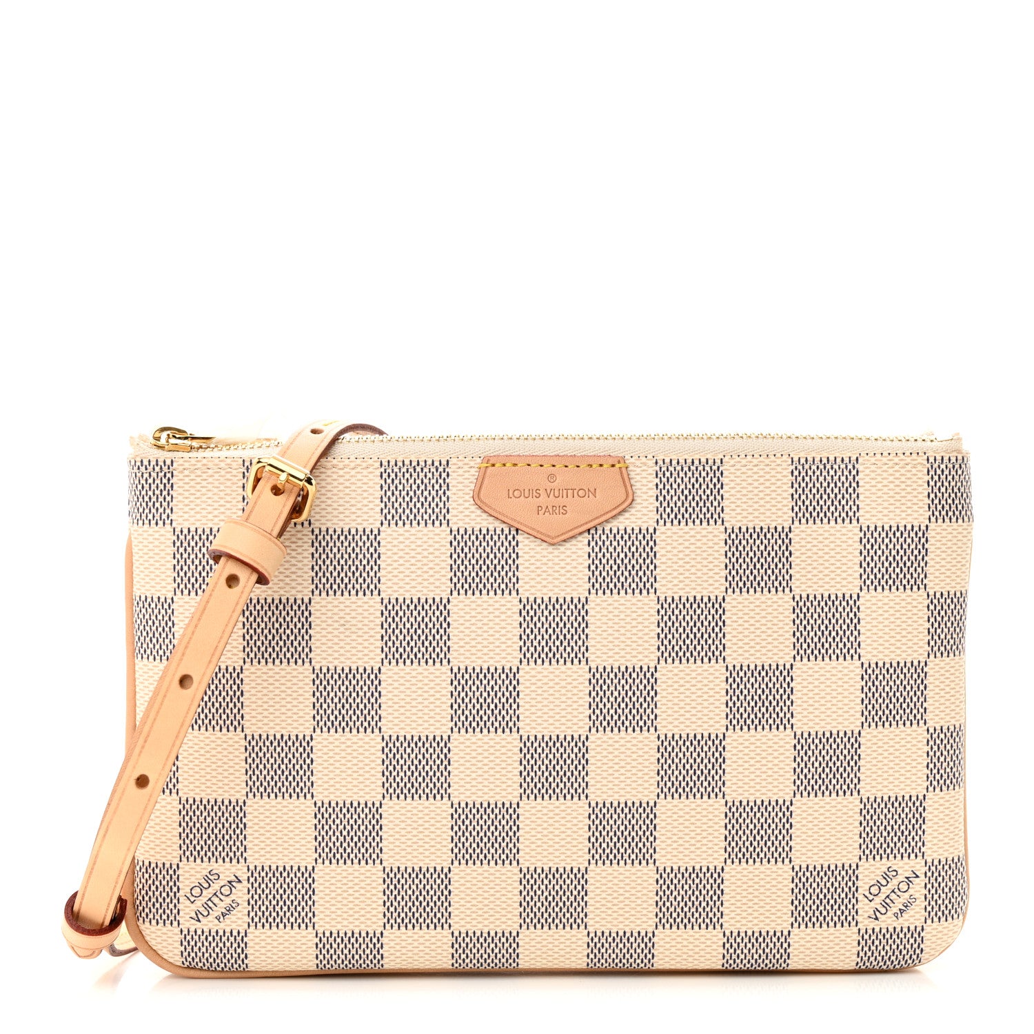 Louis Vuitton Damier Azur Double Zip Pochette 1 of 9