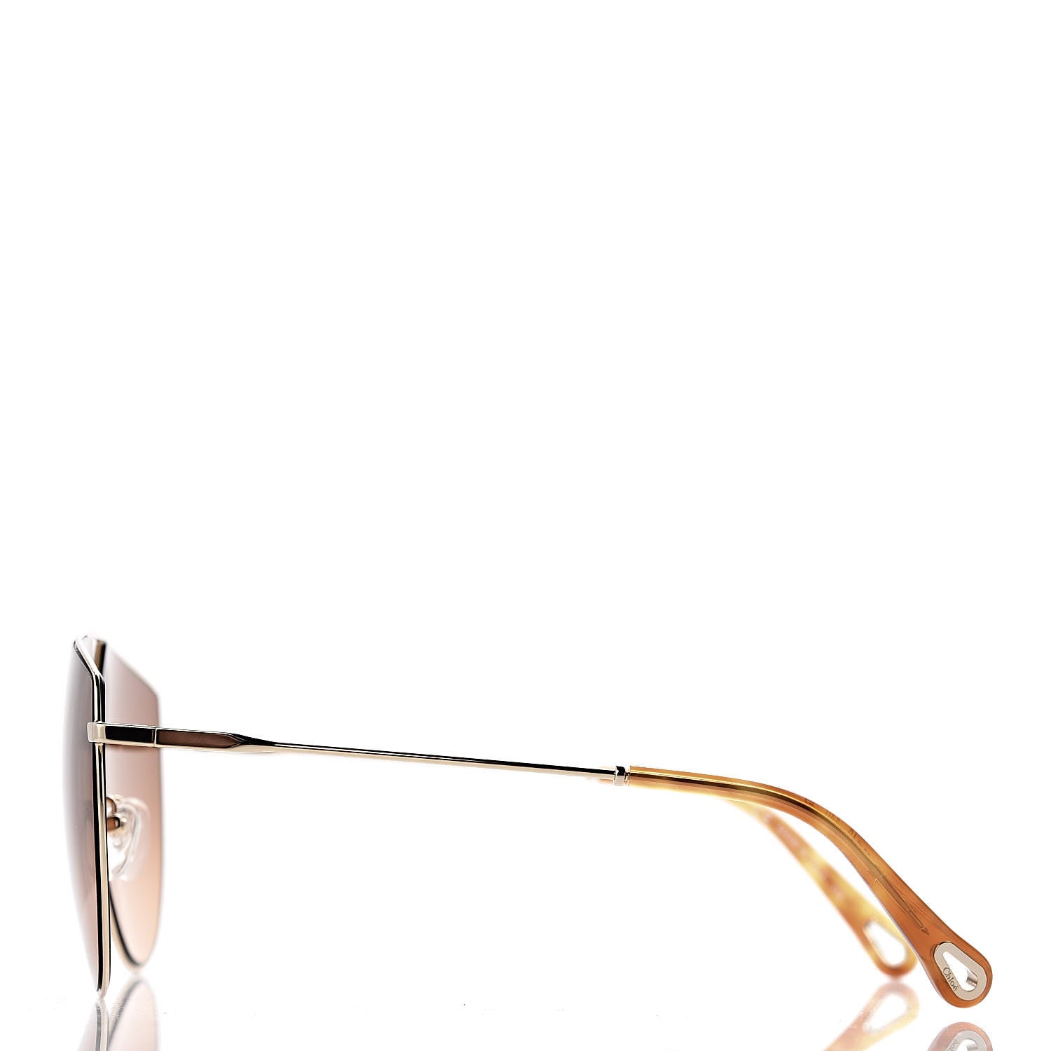 Chloe Aviator Sunglasses CE139S Gold Tortoise 3 of 8