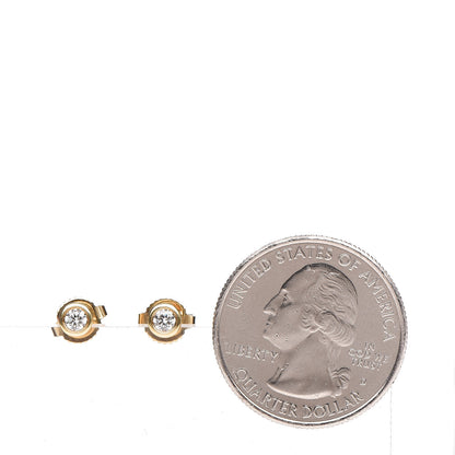 Tiffany 18K Yellow Gold Diamond .16ctw Elsa Peretti Diamonds By The Yard Earrings 2 of 5