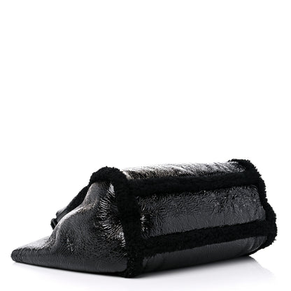 Gucci Patent Shearling Medium Soho Shoulder Bag Black 5 of 9
