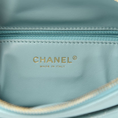 Chanel Caviar Quilted Filigree Waist Bag Light Blue 6 of 10