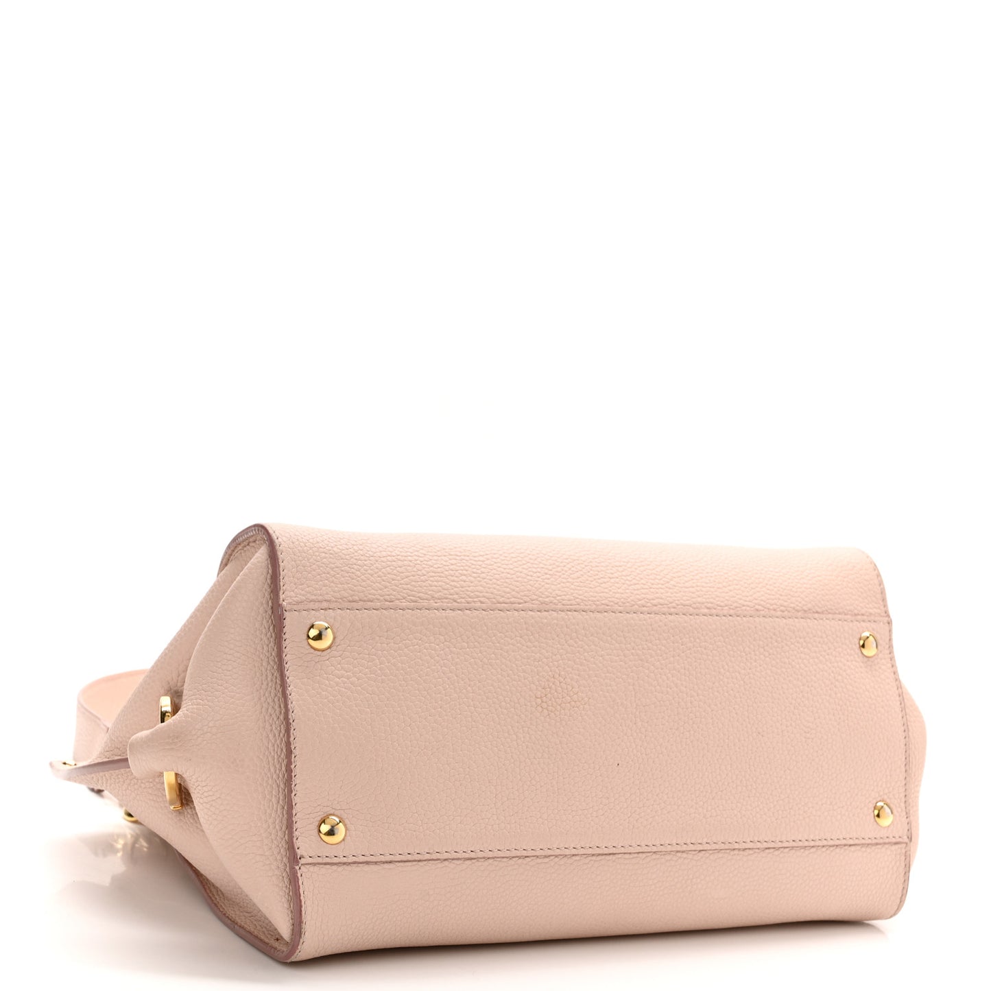Grained Calfskin Sofia Satchel Light Pink