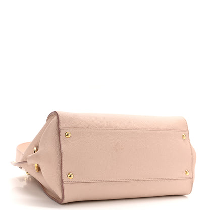 Salvatore Ferragamo Grained Calfskin Sofia Satchel Light Pink 3 of 13