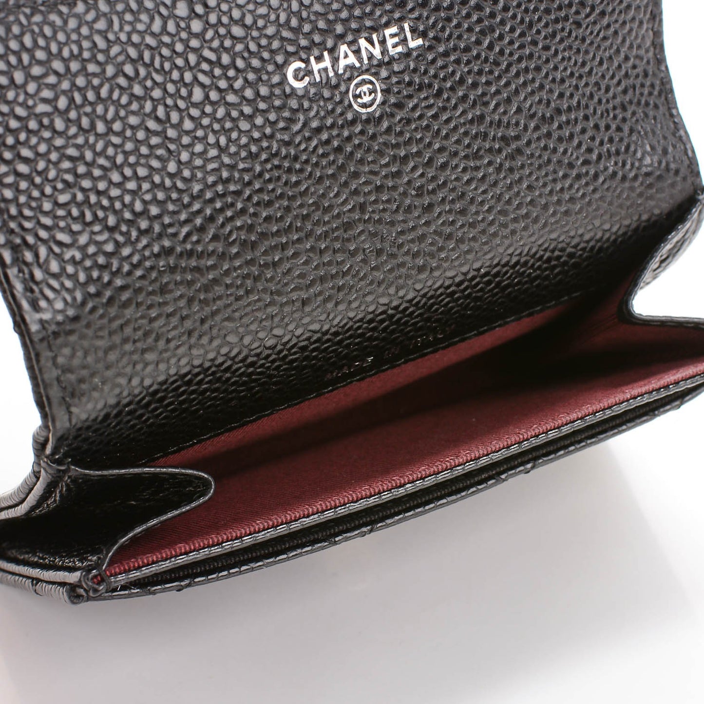 Caviar Quilted Flap Card Holder Black