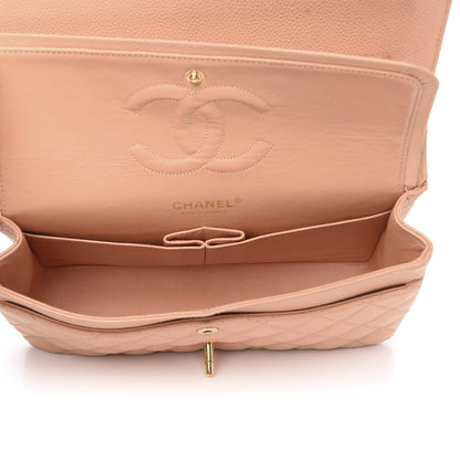 Chanel Caviar Quilted Medium Double Flap Beige 5 of 17