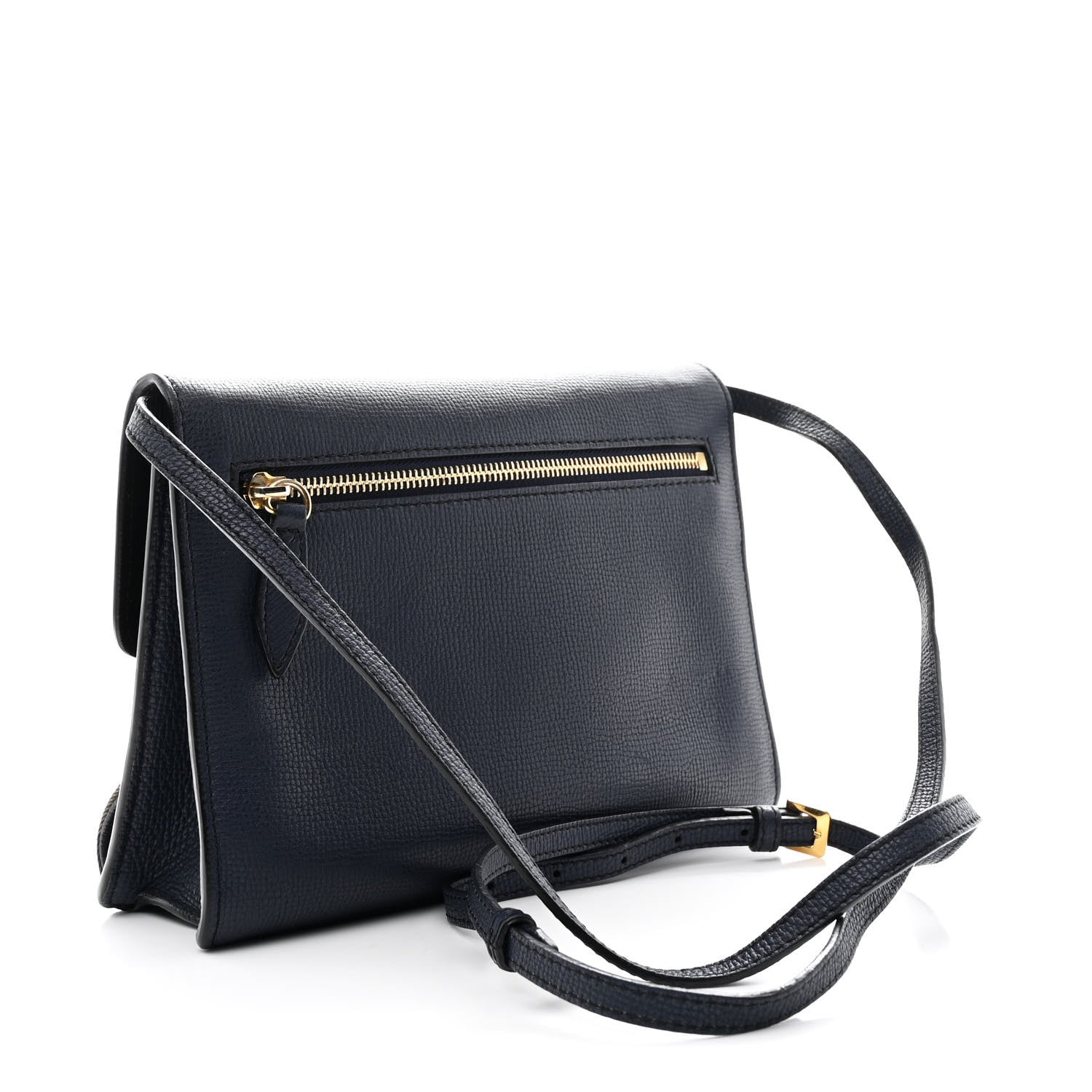 Burberry Derby Calfskin House Check Small Macken Crossbody Bag Ink Blue 3 of 10