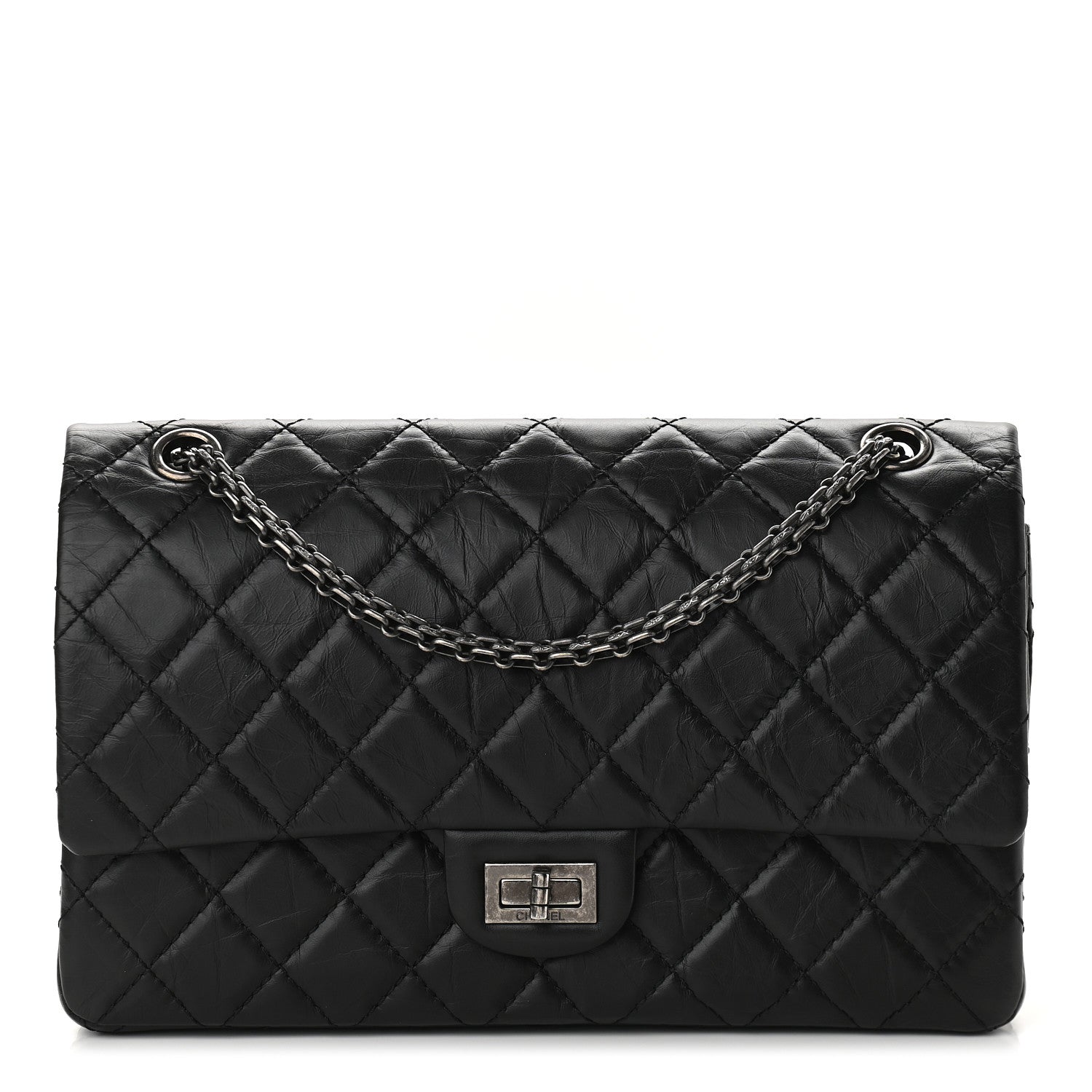 Chanel Aged Calfskin Quilted 2.55 Reissue 226 Flap Black 1 of 9