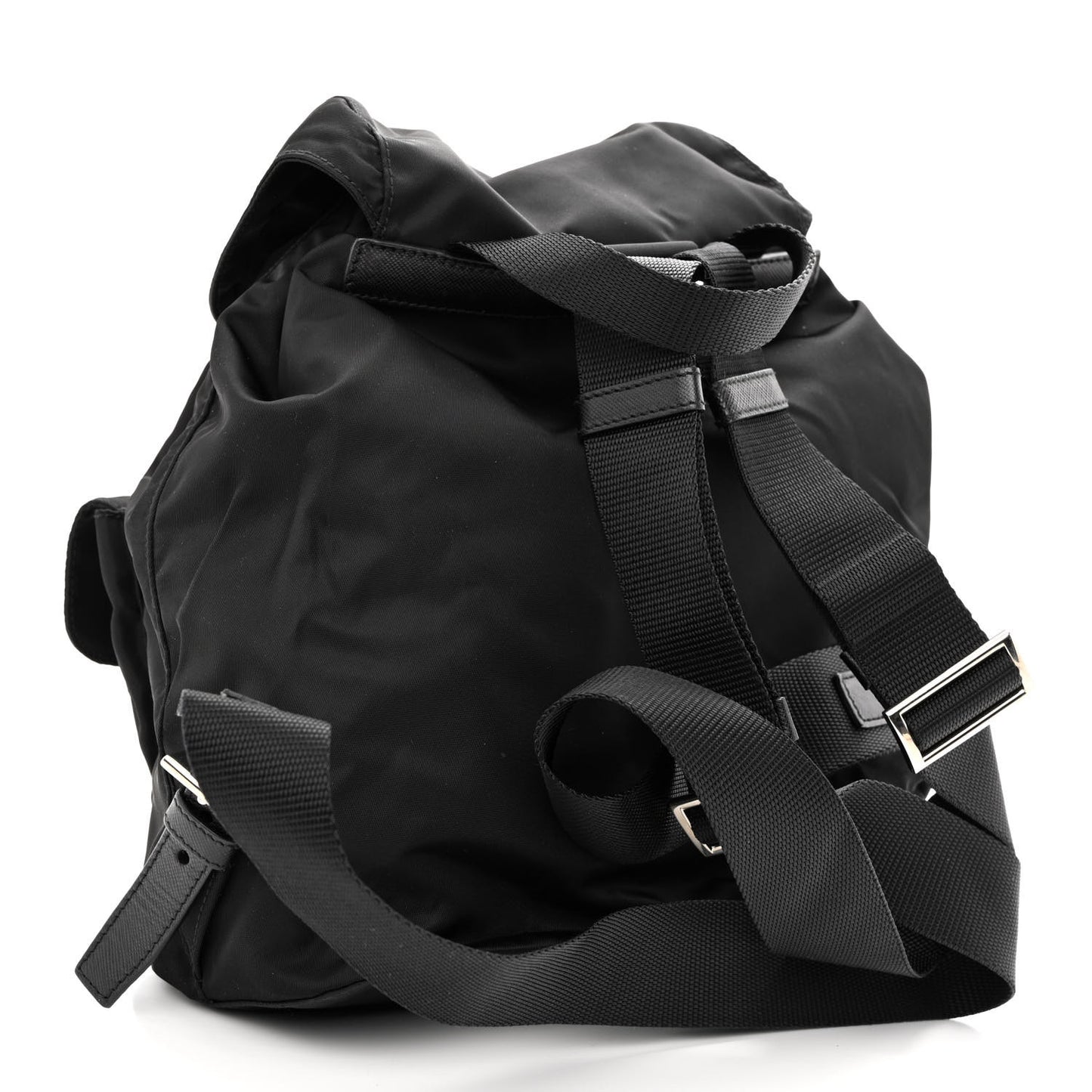 Tessuto Nylon Saffiano Small Backpack Black