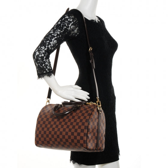 Louis Vuitton Damier Ebene Speedy Bandouliere 30 2 of 7