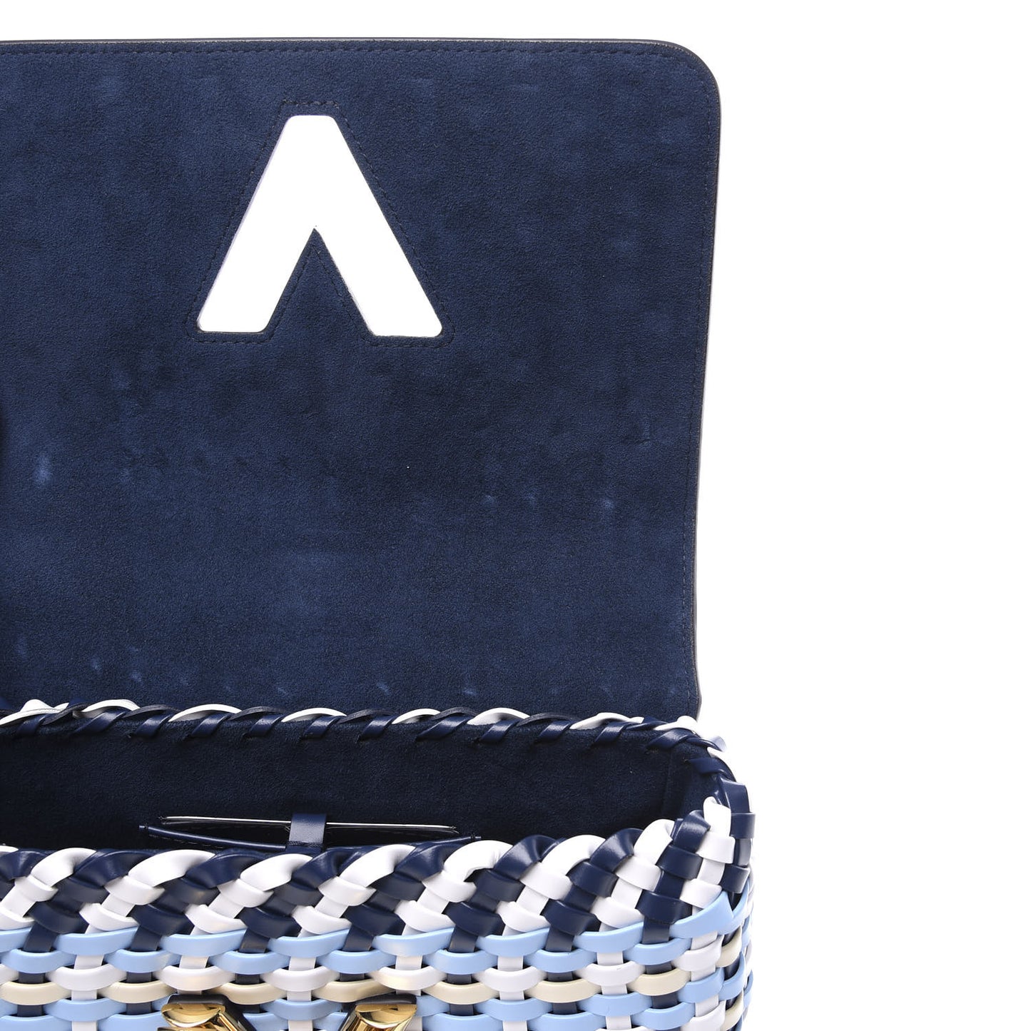 Epi Guinguette Twist Shoulder Bag MM Indigo Blue