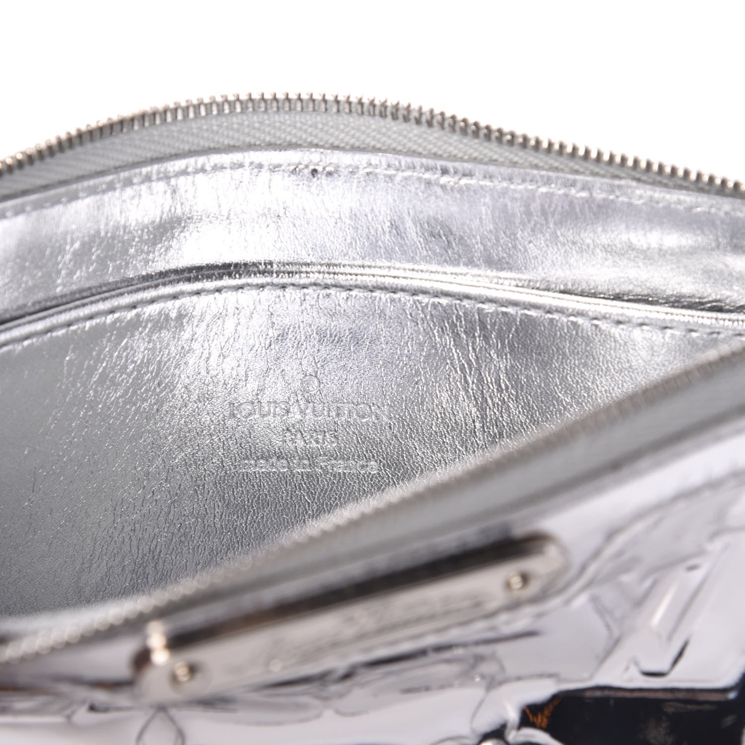 Louis Vuitton Monogram Mirior Trousse Cosmetic Pouch Silver 8 of 9