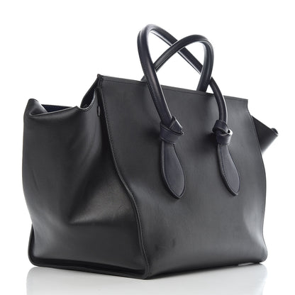 Celine Smooth Calfskin Large Bi-Color Tie Knot Tote Black Navy 3 of 20
