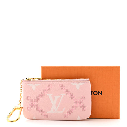 Louis Vuitton Empreinte Monogram Giant Broderies Key Pouch Pink Creme 9 of 9