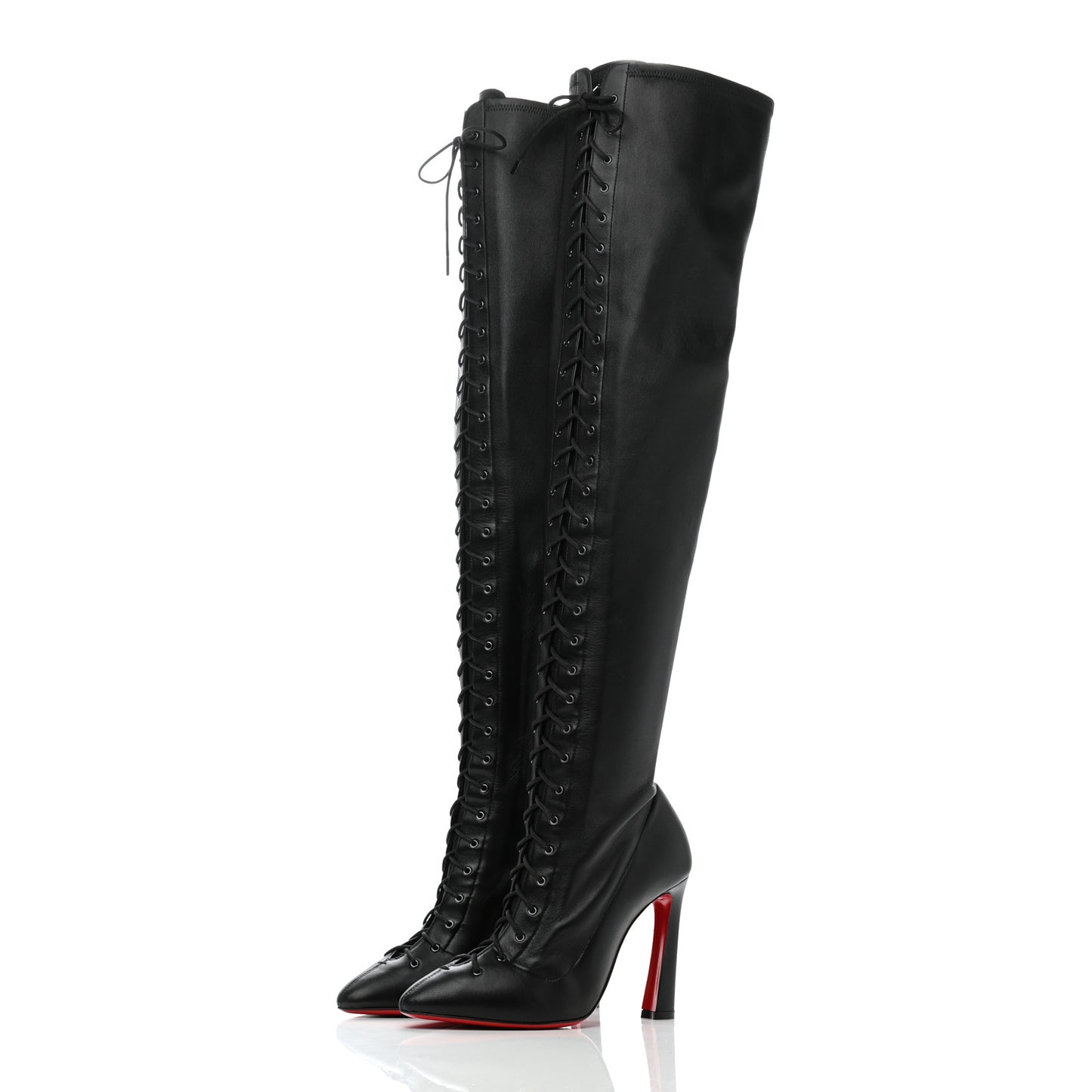 Calfskin Anjel Alta 100 Over the Knee Boots 37.5 Black