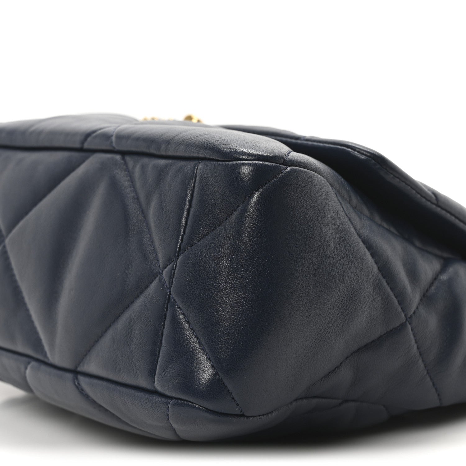 Chanel Lambskin Quilted Large Chanel 19 Flap Dark Blue 10 of 11