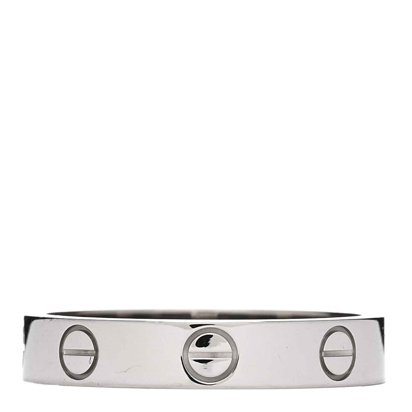 18K White Gold 3.5mm LOVE Wedding Band Ring 54 6.75