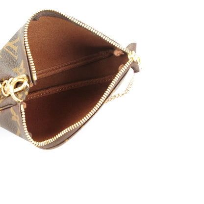 Louis Vuitton Monogram 2016 Christmas Animation Mini Pochette Accessories Rose Ballerine 5 of 7