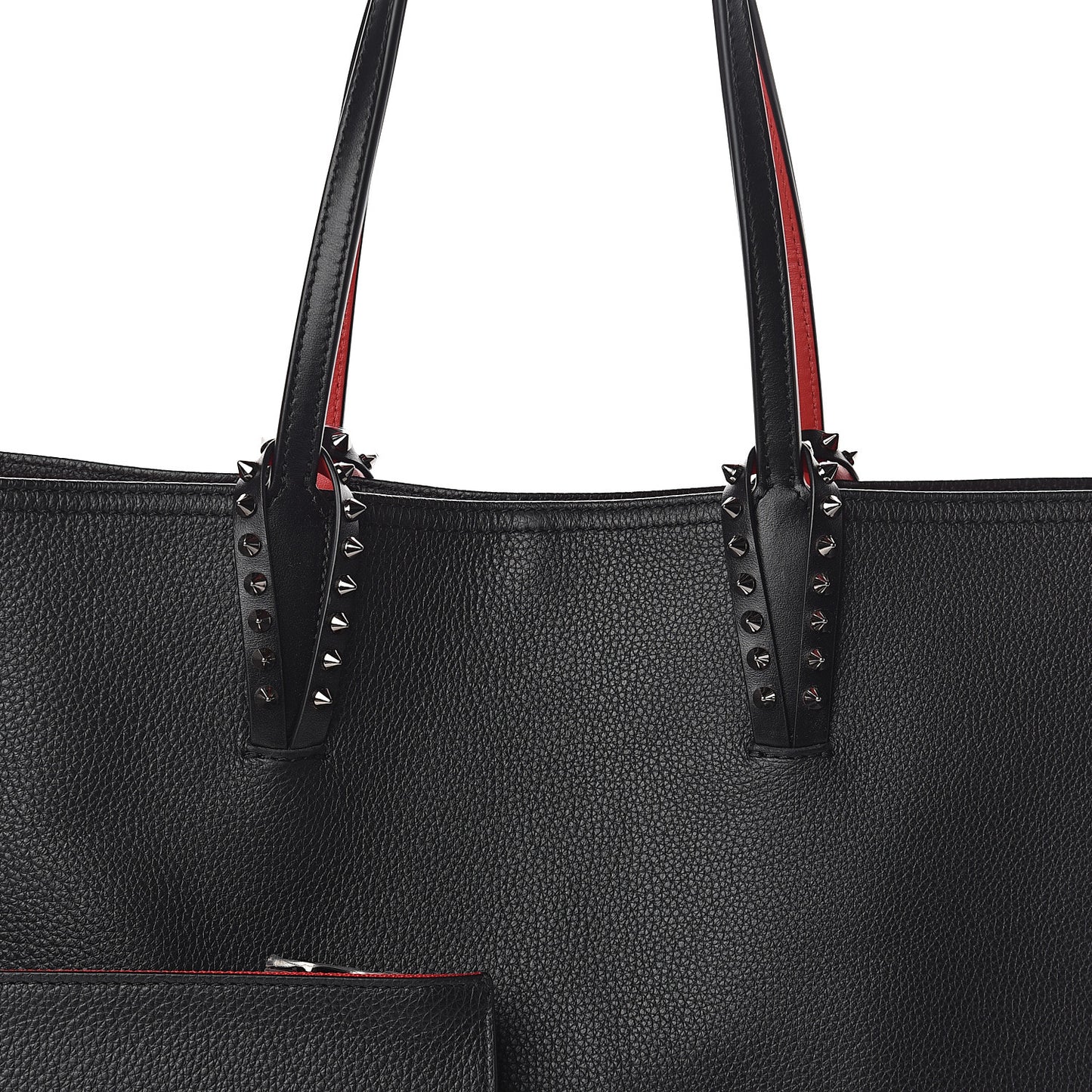 Calfskin Spikes East West Cabata Tote Black