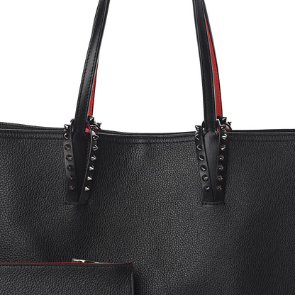 Christian Louboutin Calfskin Spikes East West Cabata Tote Black 6 of 8