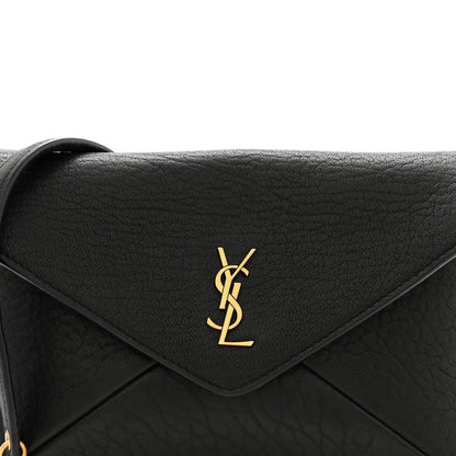 Saint Laurent Supple Lambskin Small Cassandre Chain Pouch Black 8 of 10