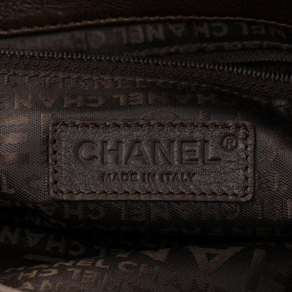 Chanel Lambskin Pleated CC Shoulder Bag Marron Fonce 6 of 10