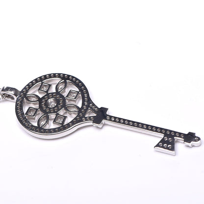 Tiffany Platinum Diamond Kaleidoscope Key Pendant Necklace 5 of 7