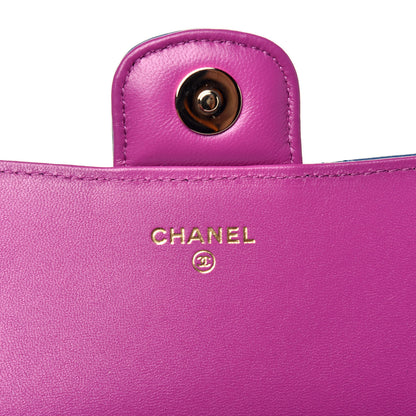 Chanel Lambskin Quilted Glasses Case With Chain Blue Purple 8 of 10