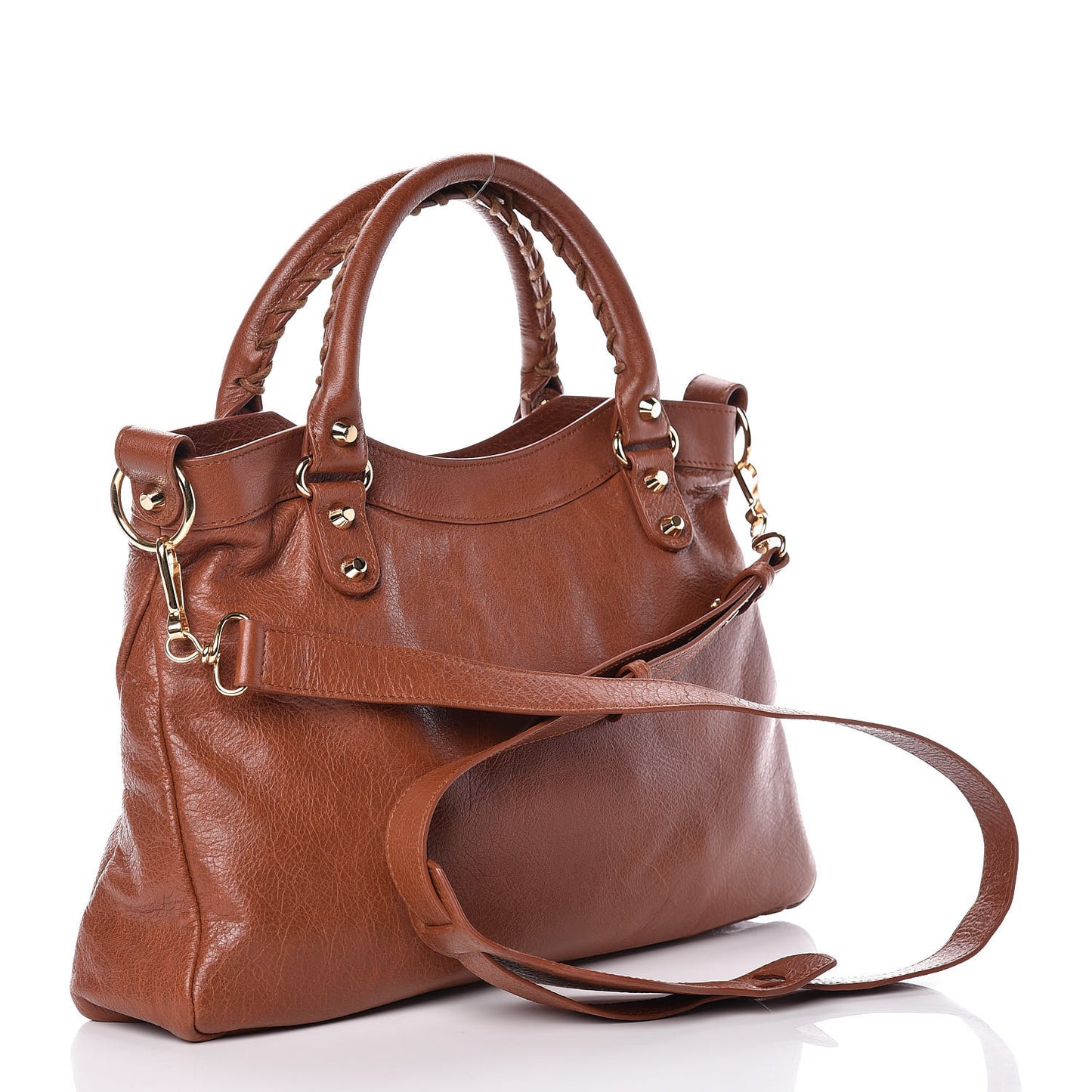 Agneau Classic Gold Hardware Town Marron Cognac