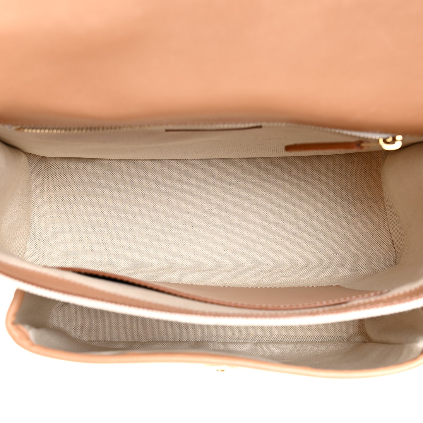 Cotton Canvas Vintage Calfskin Monogram Medium Niki Chain Satchel Cream Tan