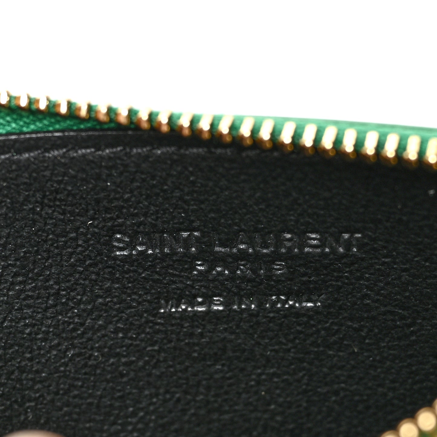 Calfskin 5 Fragments Zip Pouch Card Holder New Vert Praire