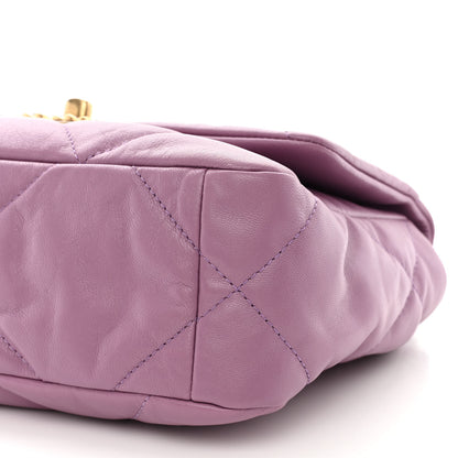 Chanel Lambskin Quilted Medium Chanel 19 Flap Light Purple 10 of 10