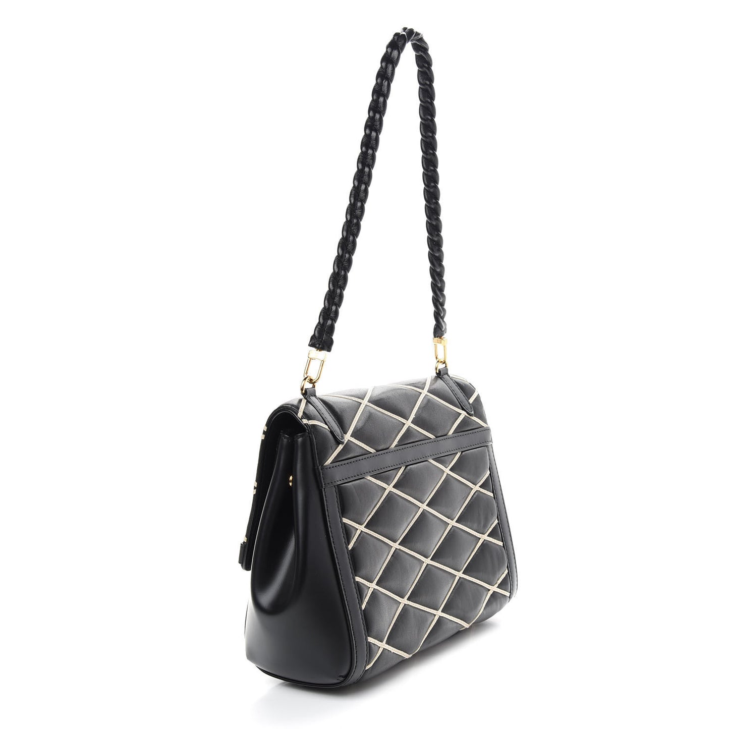 Lambskin Malletage Pochette Flap Black
