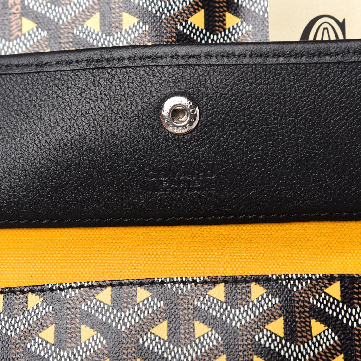 Goyard Goyardine Saint Louis Claire Voie GM Black Yellow 9 of 10