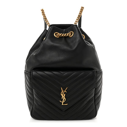 Saint Laurent Lambskin Matelasse Monogram Joe Backpack Black 1 of 10