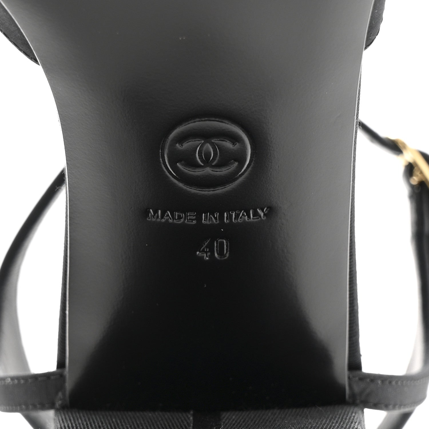 Chanel Silk Crystal Bow CC Sandals 40 Black 8 of 9