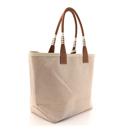 Hermes Military Toile Canvas Swift Steeple 28 Bag Ecru Gold 3 of 11